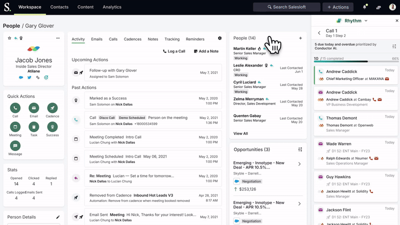 Rhythm sidebar screen